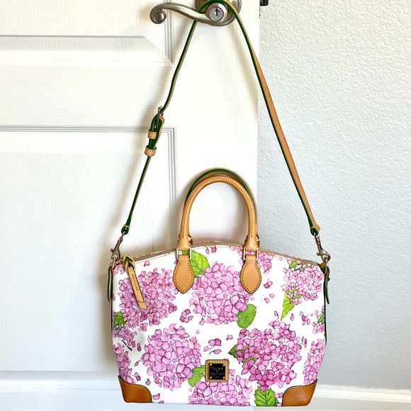 Dooney & Bourke Pink Hydrangea Satchel Bag - Picture 8 of 17